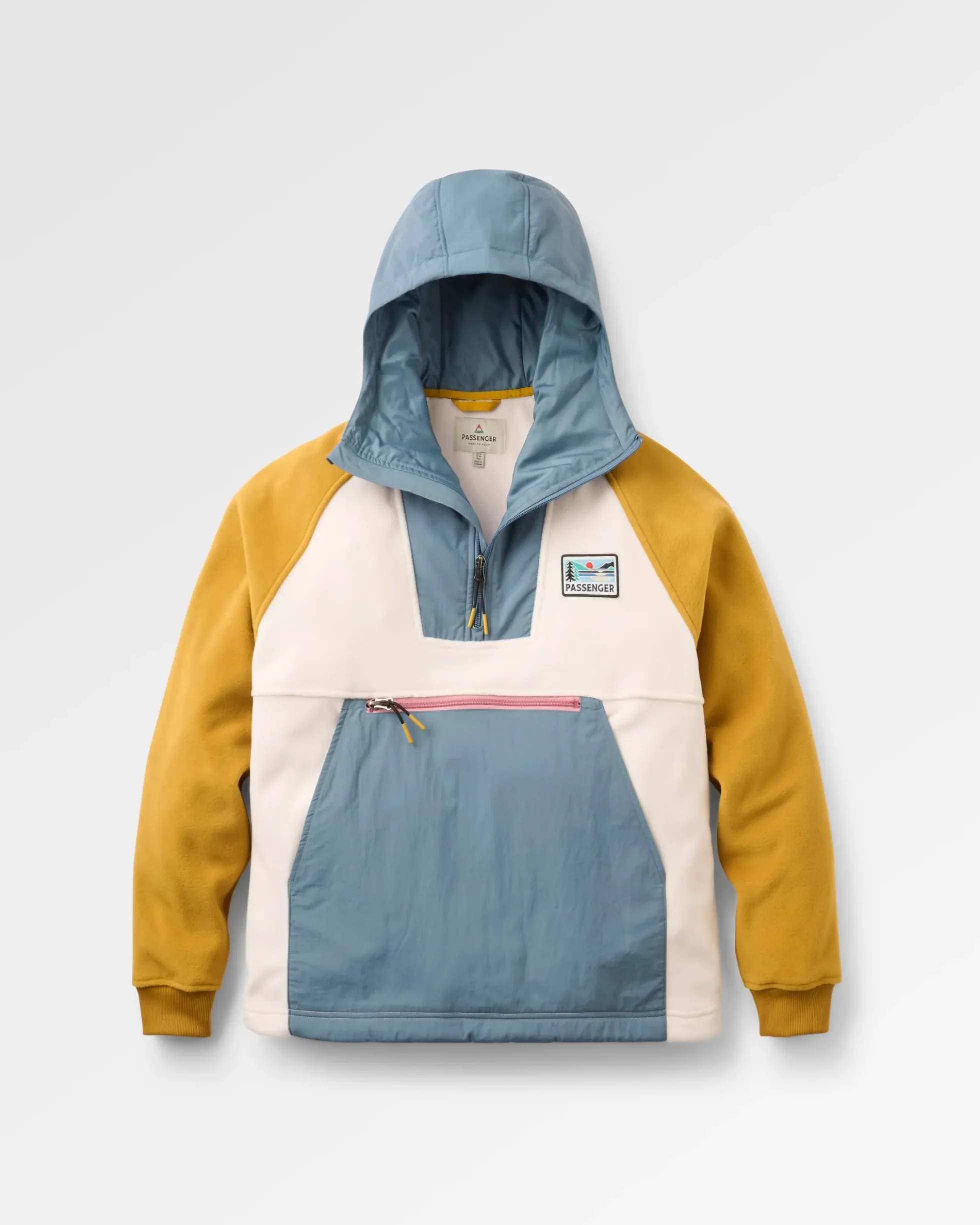 Damen Alexander Kapuzen-Polartec Fleece – Sturmblau/Weißer Sand