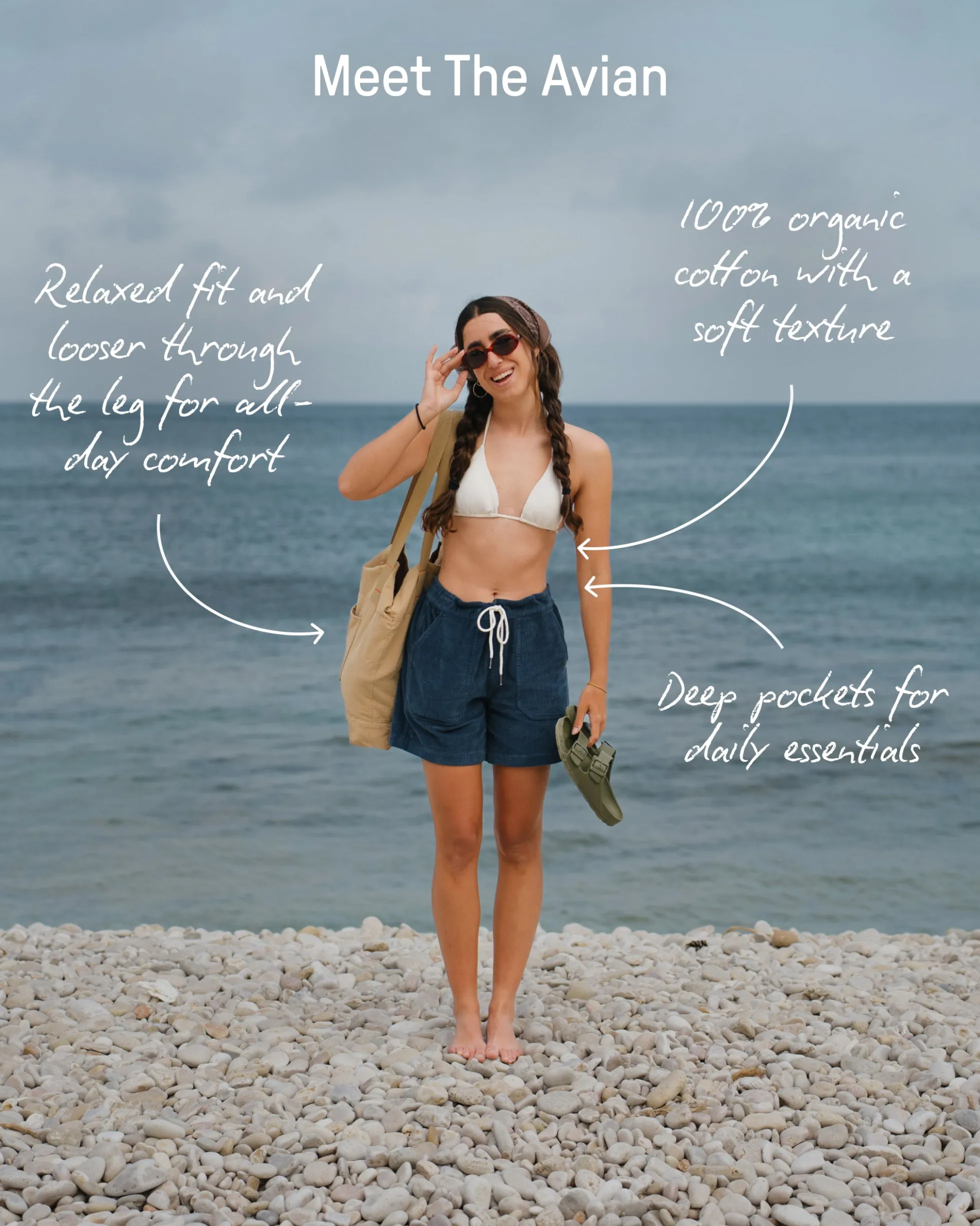 Damen Avian natürliches Cord Short