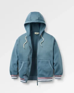 Damen Campout Full-Zip Fleece Hoodie – Stormy Blue