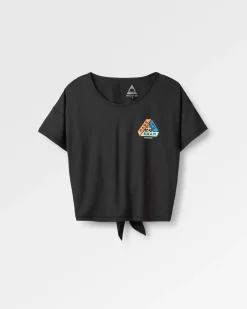 Damen Chakra Tie Back Aktiv T-Shirt