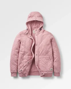 Damen Clementine Gesteppter Popper Up Hoodie