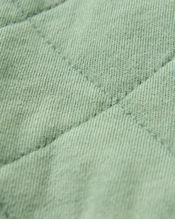 Damen Clementine Quilted Popper Up Hoodie