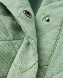 Damen Clementine Quilted Popper Up Hoodie