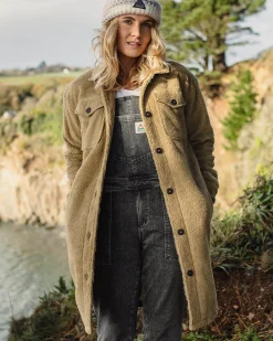 Damen Cloudy Tief-Flor Sherpa Fleece Hemd