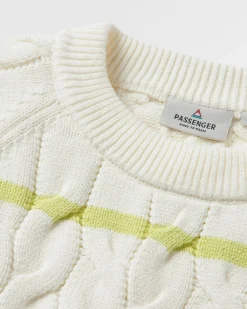 Damen Comfort Stripe Bio-Gestrickter Pullover