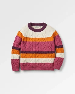 Damen Comfort Stripe Bio-Gestrickter Pullover