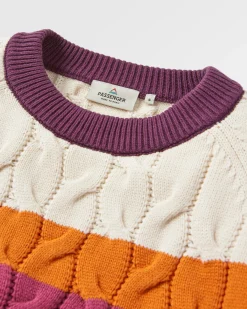 Damen Comfort Stripe Bio-Gestrickter Pullover