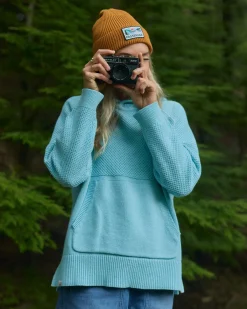 Damen Cove Bio-Baumwoll Strick Hoodie