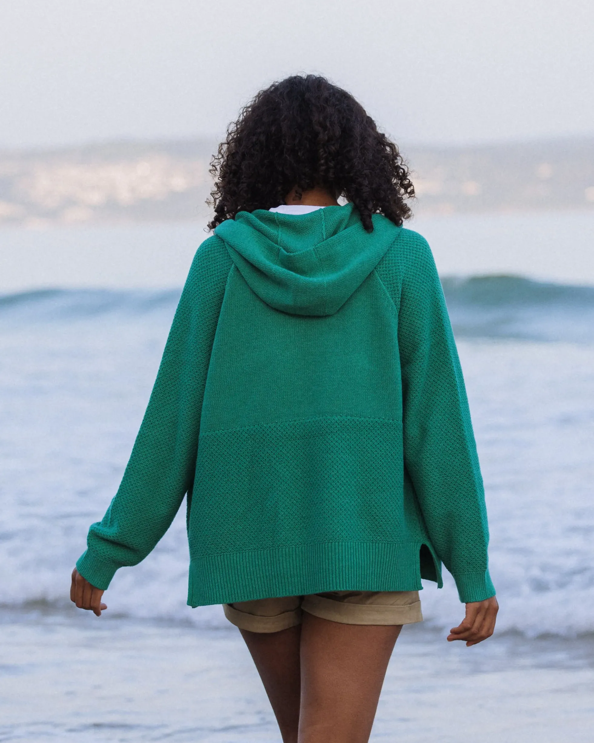 Damen Cove Full Zip Gestrickter Hoodie
