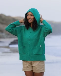 Damen Cove Full Zip Gestrickter Hoodie