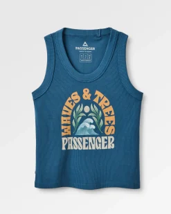 Damen Dawning Geripptes Rundhals Top