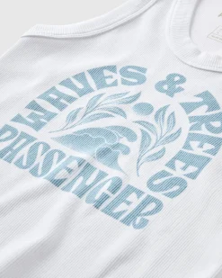 Damen Dawning Geripptes Rundhals Top