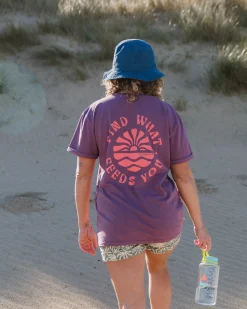 Damen Discovery hochgekrempeltes Ärmel T-Shirt