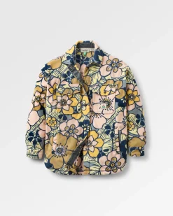 Damen East Polar Fleece Shirt – Vintage Blumen Sonnenlicht