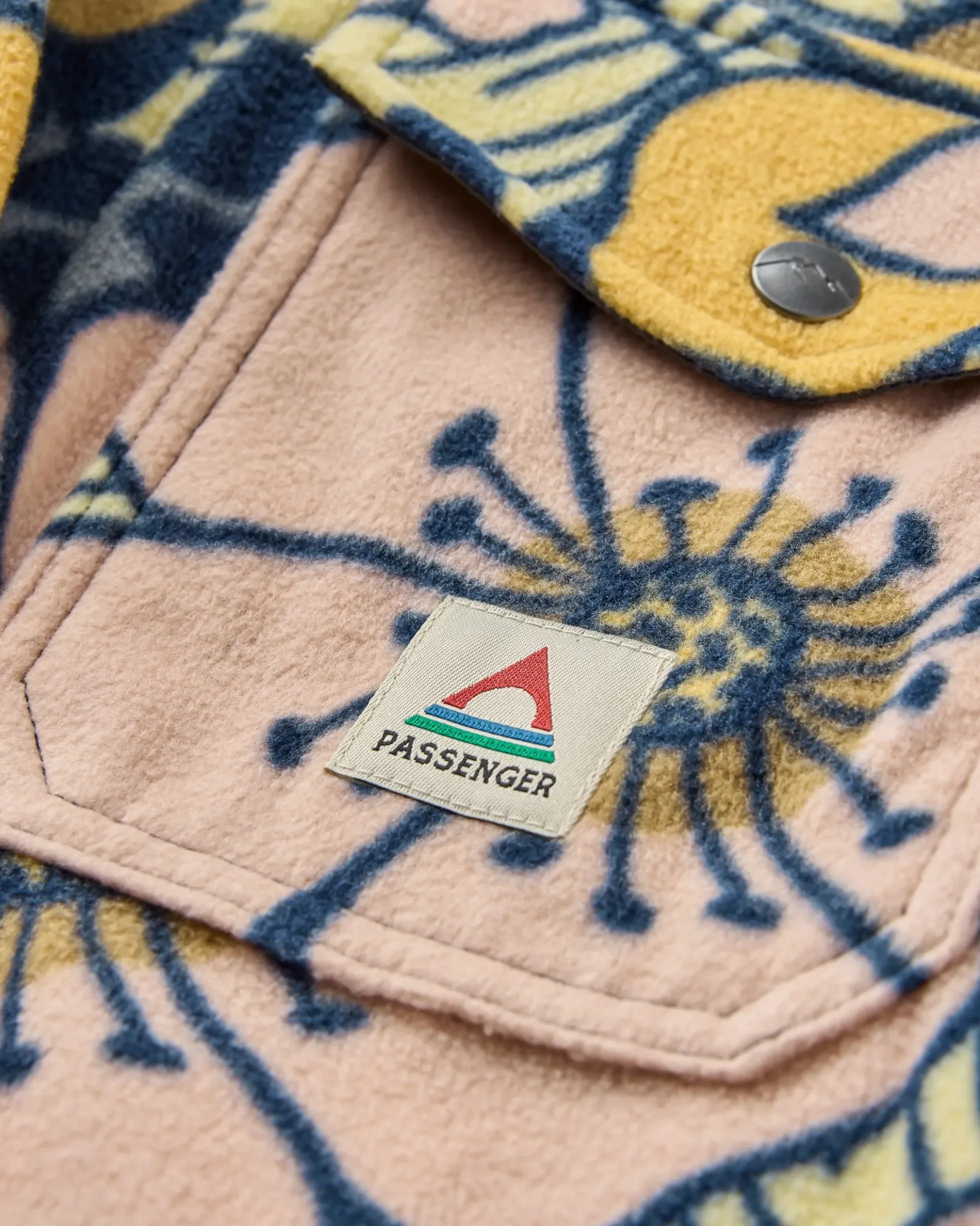 Damen East Polar Fleece Shirt – Vintage Blumen Sonnenlicht