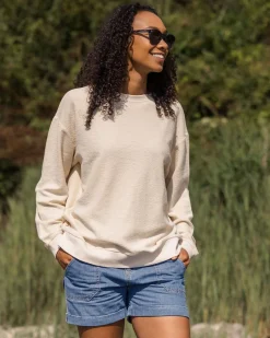 Damen Fauna Bio-Baumwoll Strukturiertes Sweatshirt