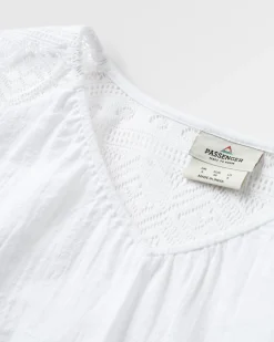 Damen Flurry Gewebtes Langarmshirt