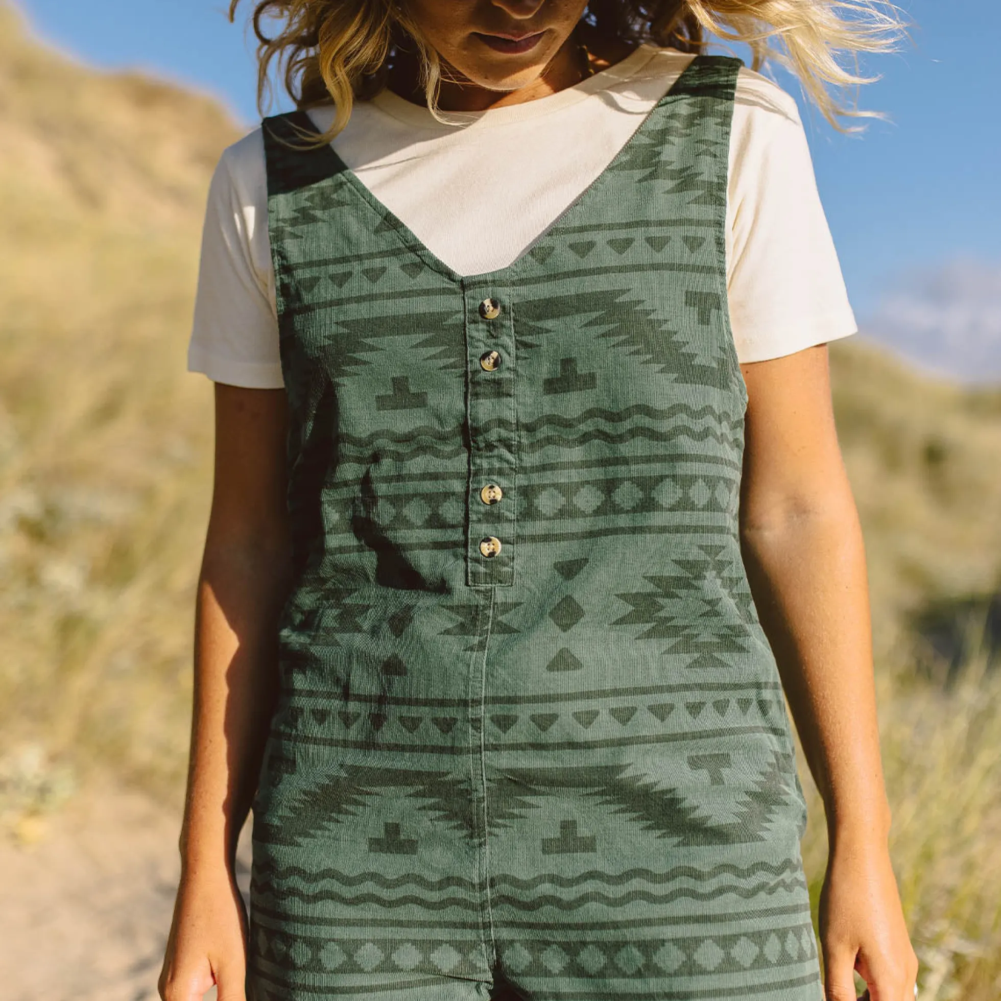 Damen Fun Days Cord Playsuit