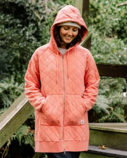 Damen Getaway Gesteppter Full Zip Hoodie