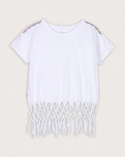 Damen Henna Quasten T-Shirt