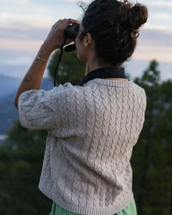 Damen Homely Kurzarm-Strickpullover