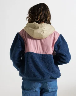 Damen Joy Kapuzen-Sherpa-Fleece mit Reißverschluss