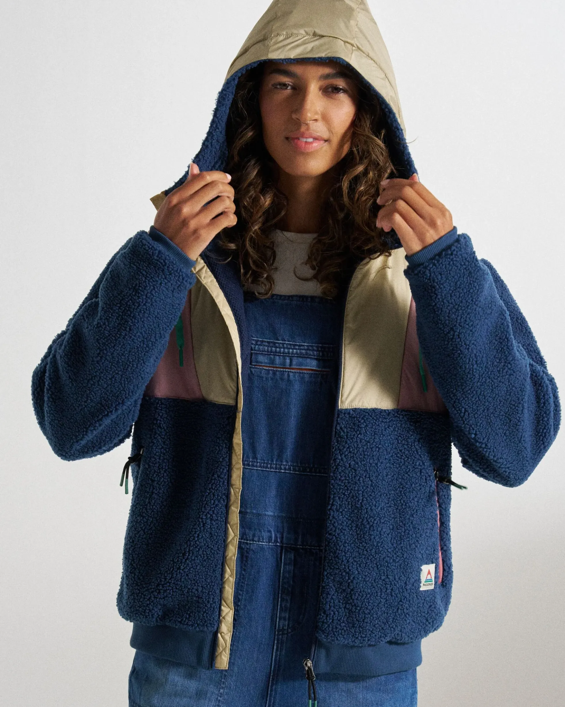 Damen Joy Kapuzen-Sherpa-Fleece mit Reißverschluss