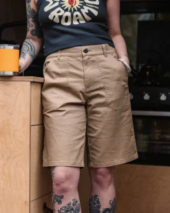 Damen Lani Natürliche Twill Long-Shorts