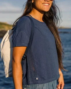 Damen Magnolia Häkel-Saum T-Shirt