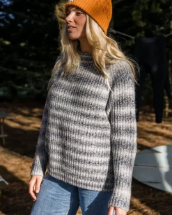 Damen Mountainside Mock Neck Strickpullover