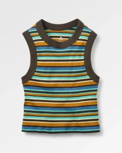 Damen Out There Geripptes Crop-Top