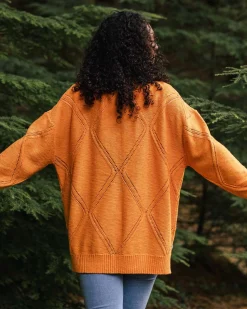 Damen Palm Bio Oversized Strickpullover