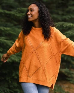 Damen Palm Bio Oversized Strickpullover