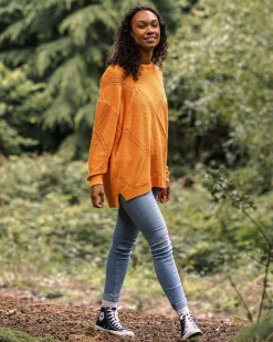 Damen Palm Bio Oversized Strickpullover