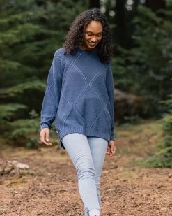 Damen Palm Bio Oversized Strickpullover