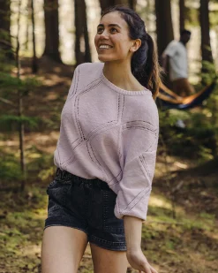 Damen Palm Bio Oversized Strickpullover