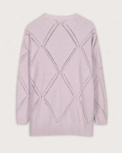 Damen Palm Bio Oversized Strickpullover