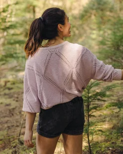 Damen Palm Bio Oversized Strickpullover