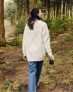 Damen Palm Bio Oversized Strickpullover