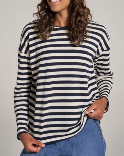 Damen Panorama Gestreiftes Langarmshirt