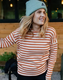 Damen Panorama Gestreiftes Langarmshirt