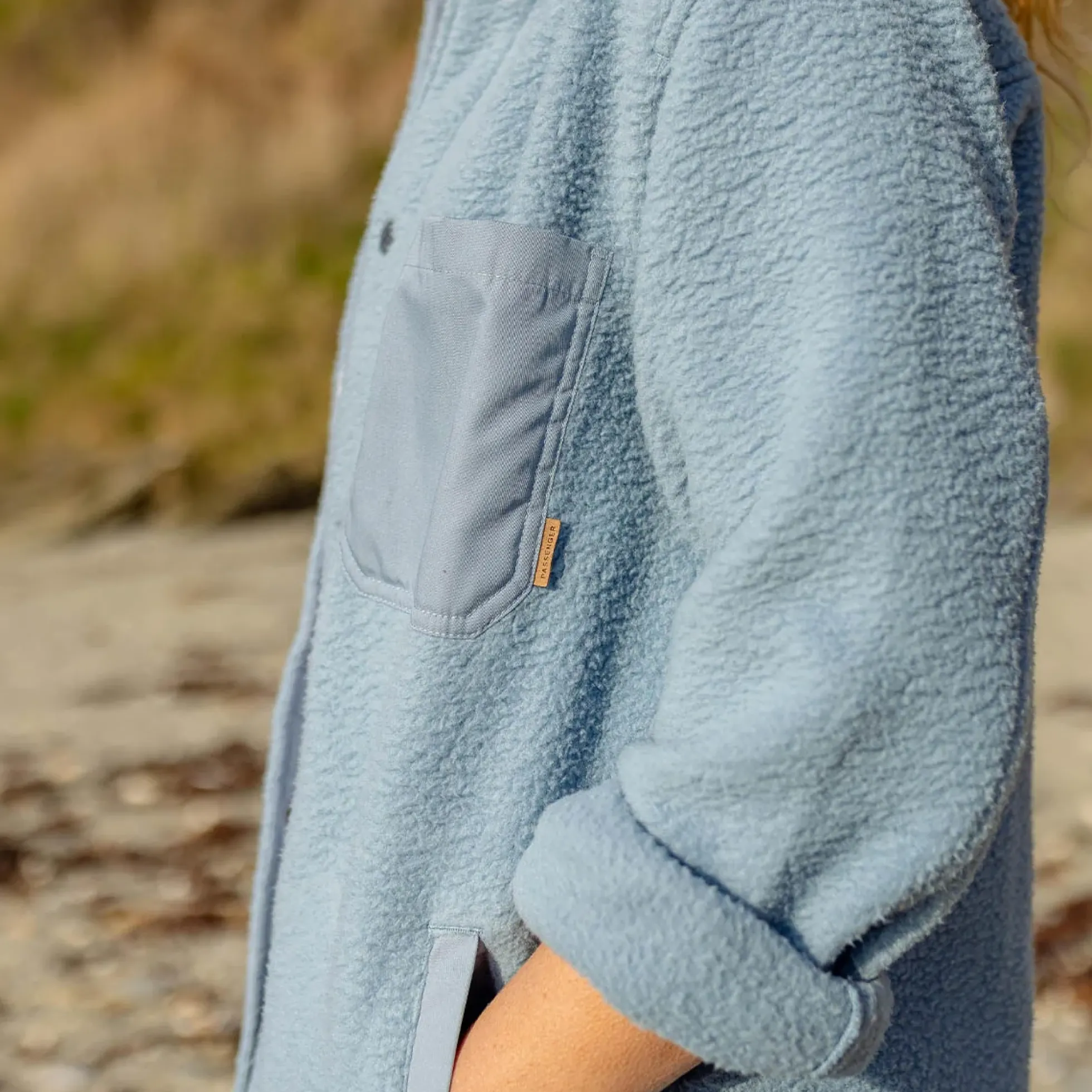 Damen Rappel Sherpa Fleece Oversized Shirt