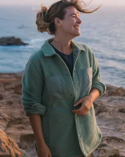 Damen Rappel Sherpa Oversized Shirt