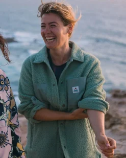 Damen Rappel Sherpa Oversized Shirt