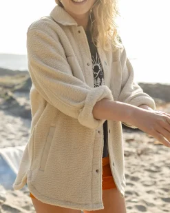 Damen Rappel Sherpa Oversized Shirt
