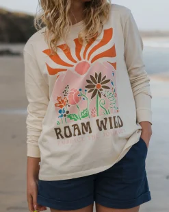 Damen Roam Wild Oversized LS T-Shirt