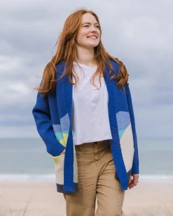 Damen Scenic Gestrickter Cardigan in Langer Form