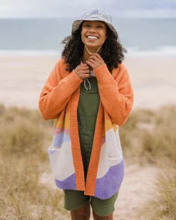 Damen Scenic Langgestrickter Cardigan
