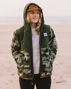Damen Sefton Tieflor-Sherpa Fleece mit Reißverschluss