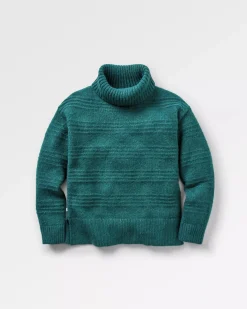 Damen Snug Polo Neck Gestrickter Pullover